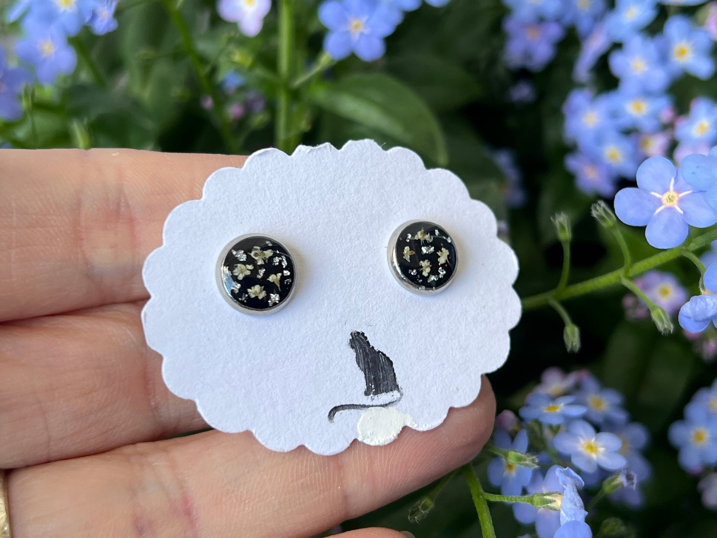 Ohrstecker mit Queen Anne Silber