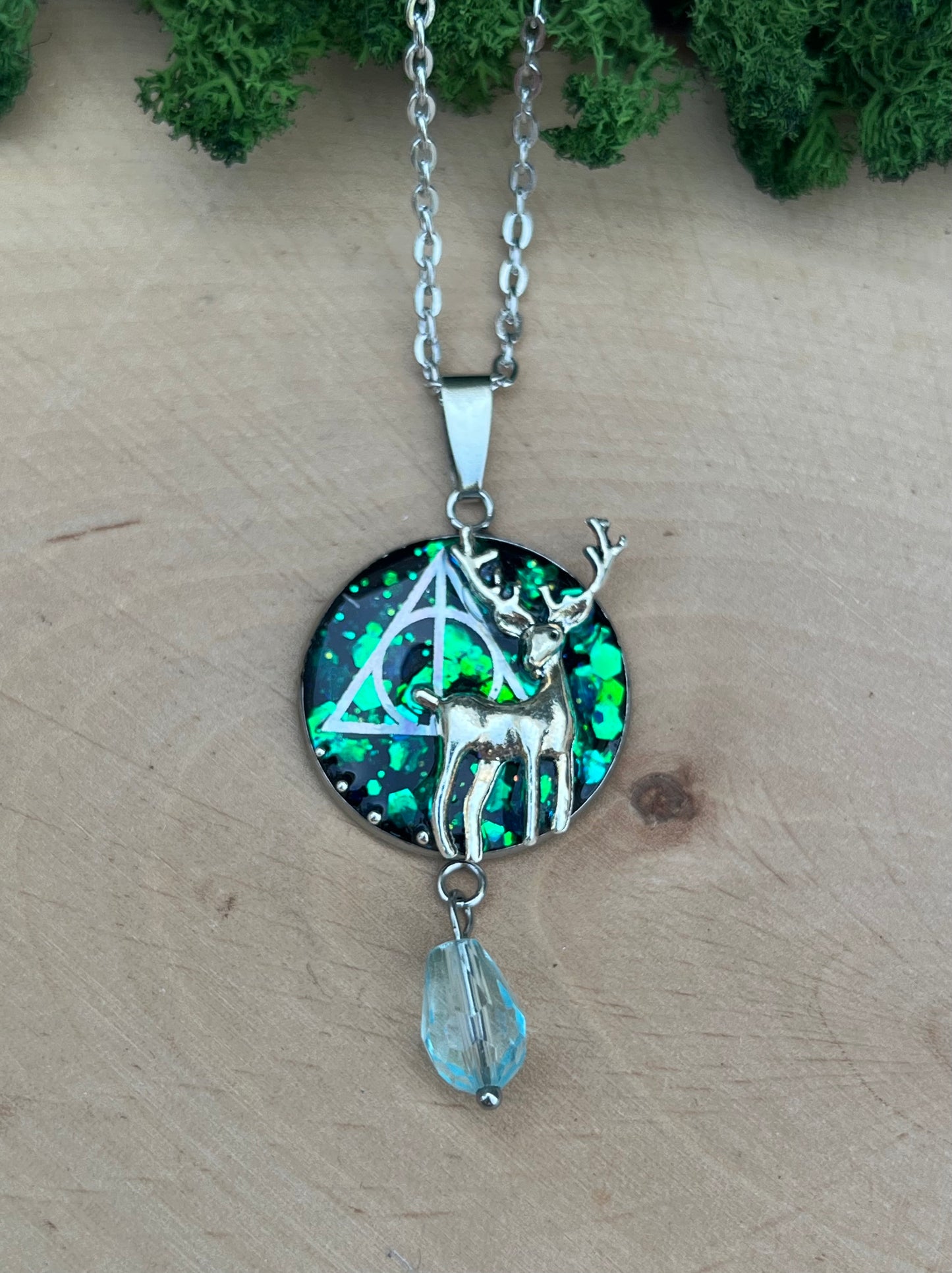 Harry Potter Halskette mit Hirsch Patronus Silber
