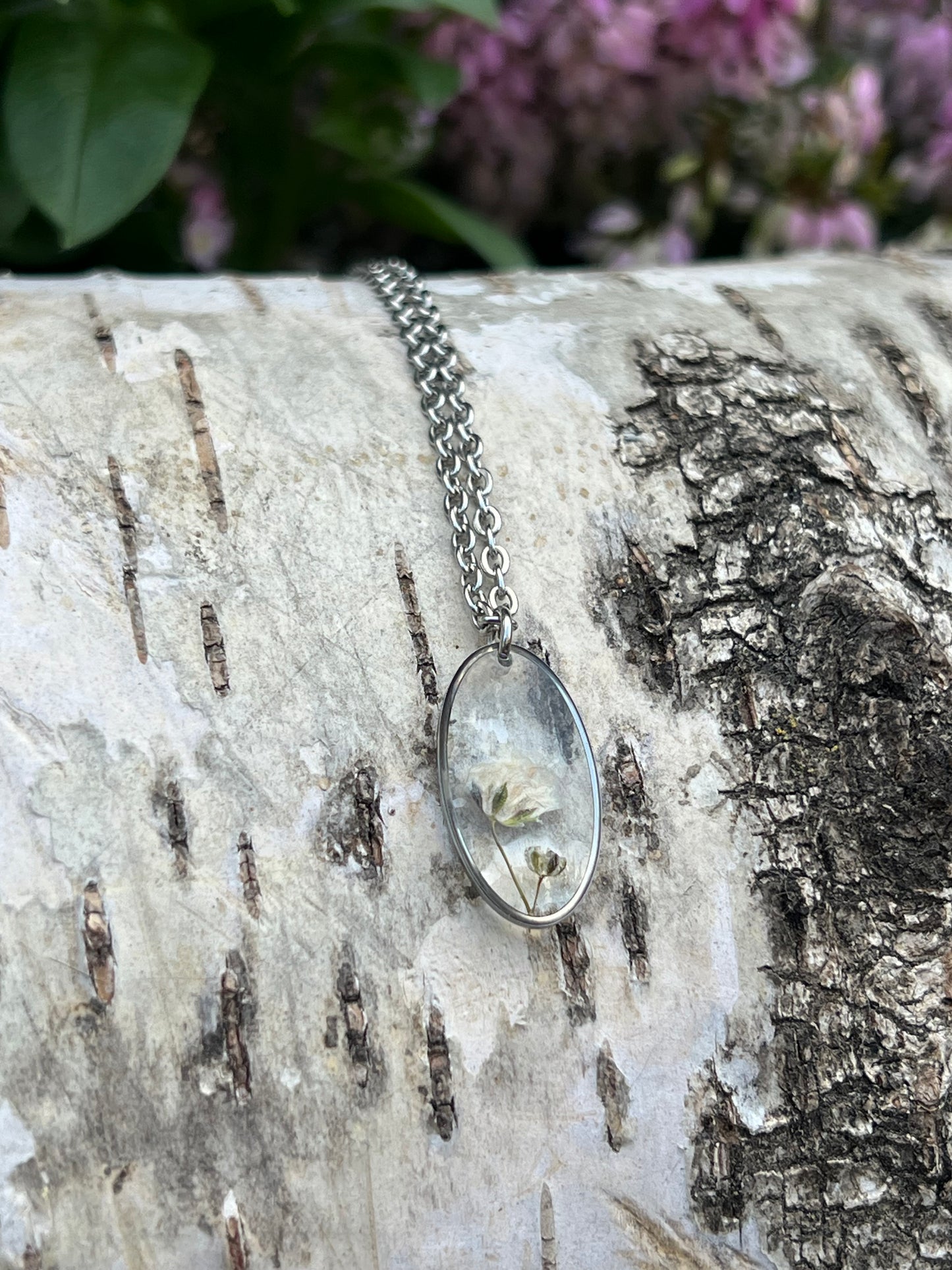 Schleierkraut Halskette Silber