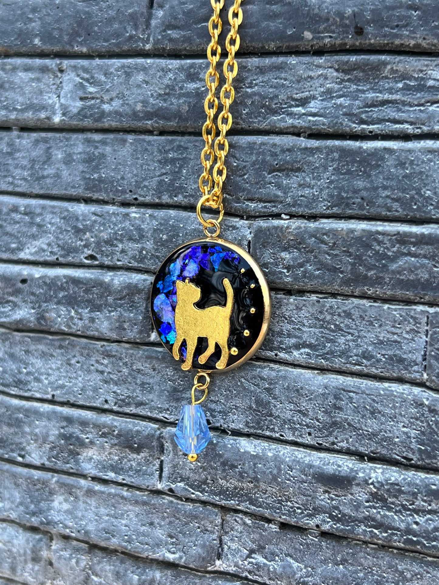 Katzen Halskette Gold