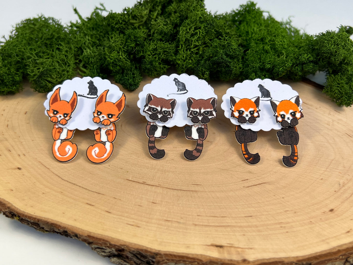 Eichhörnchen, Waschbär, Roter Panda Doppelstecker