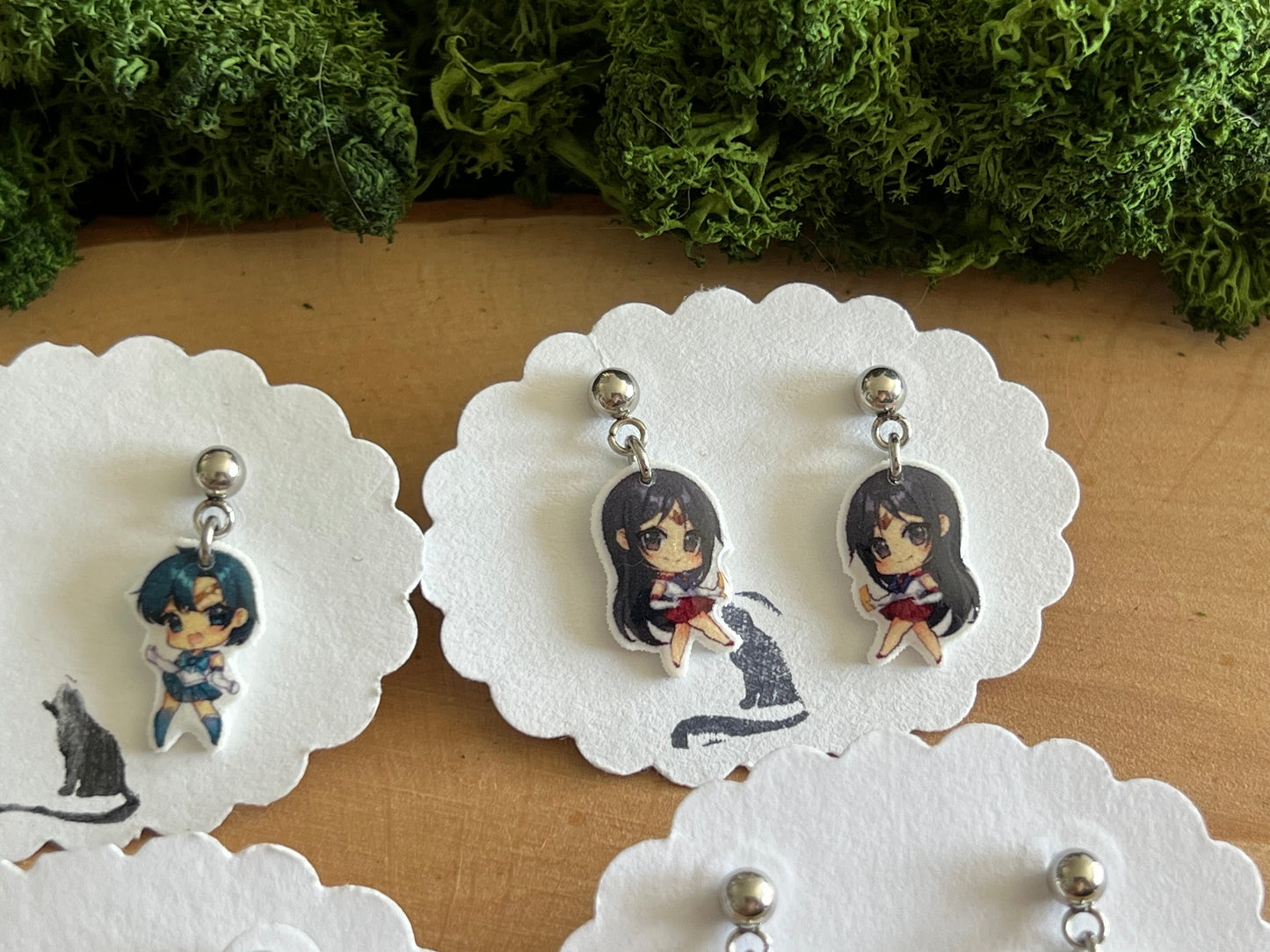 Sailor Moon Charakter Ohrstecker hängend