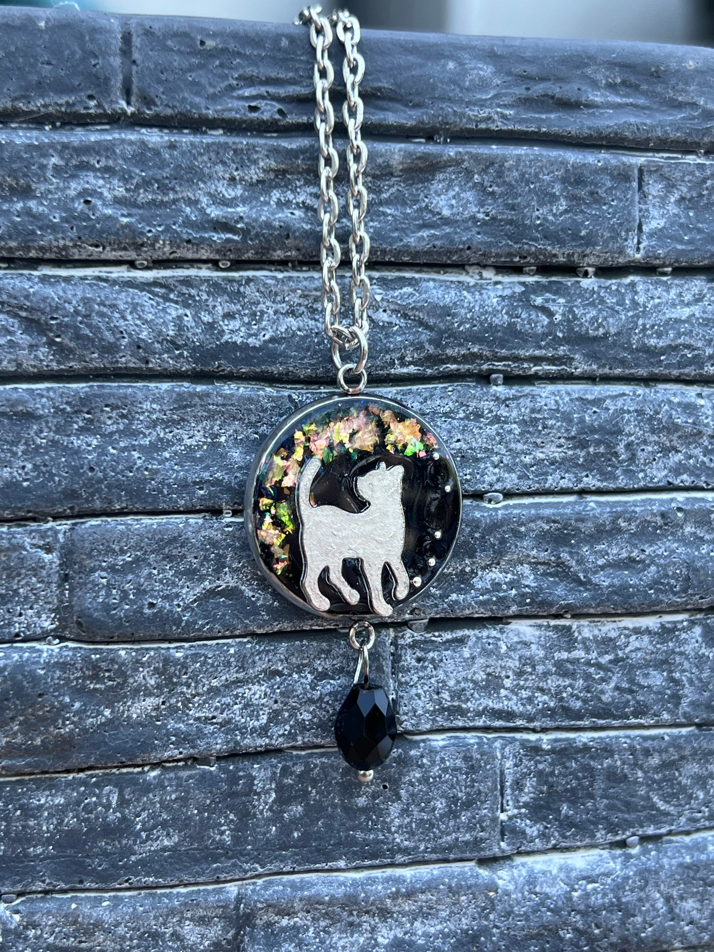 Katzen Halskette Silber