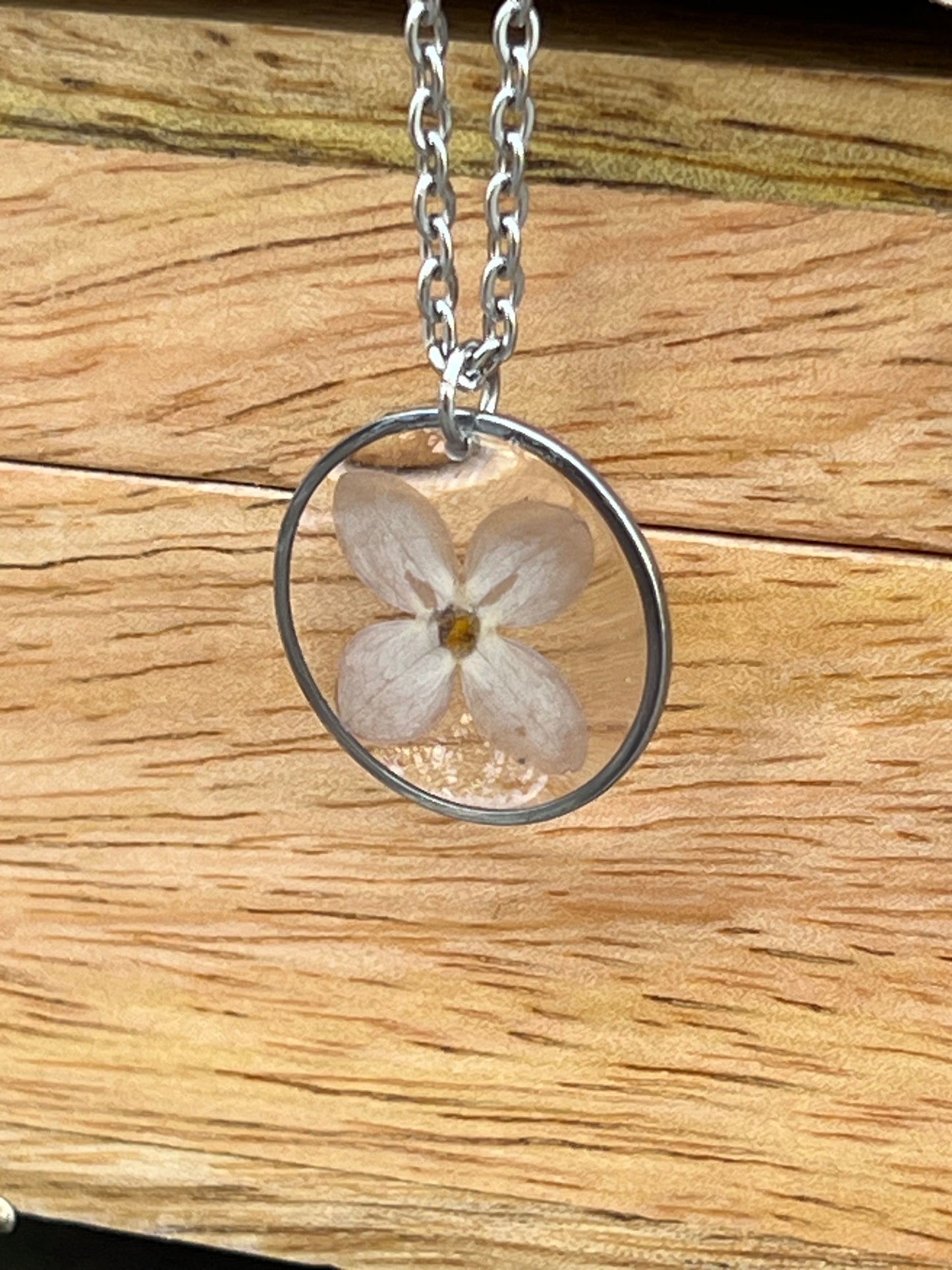 Fliederblüten Halskette Silber