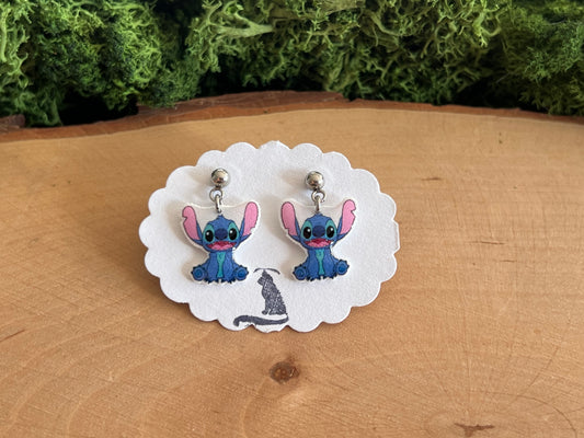 Stitch Ohrstecker hängend