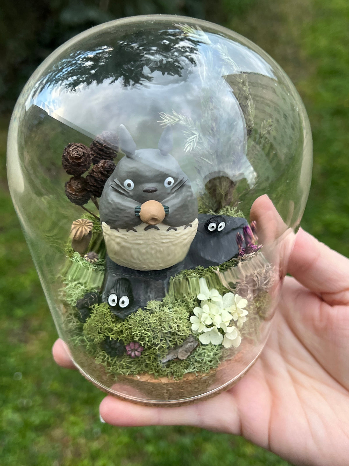 Totoro Miniaturwelt mit Rußmännchen
