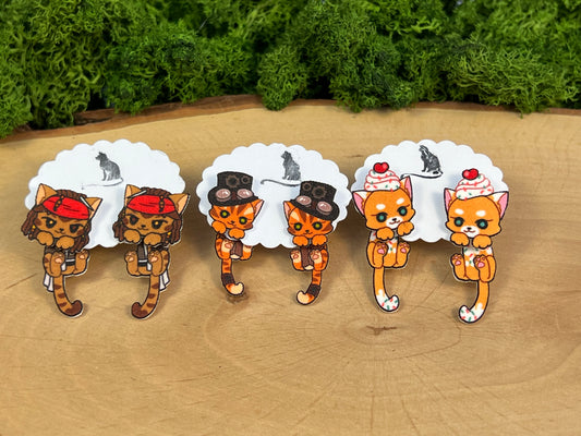 Steampunk, Cupcake, Jack Sparrow Katzen Doppelstecker