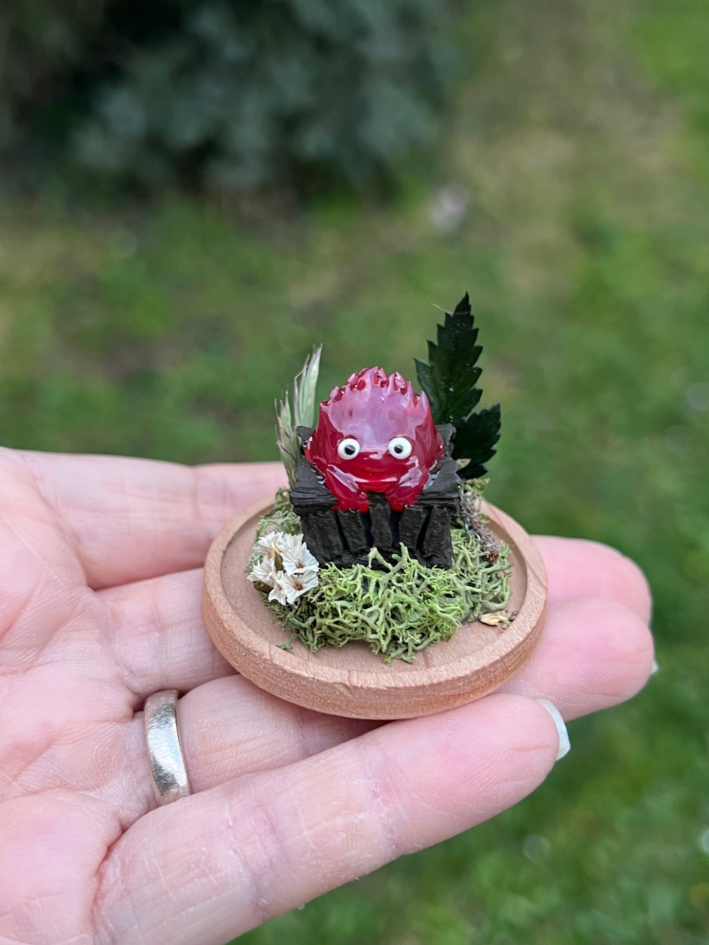 MiniMiniGlas mit Calcifer Figur