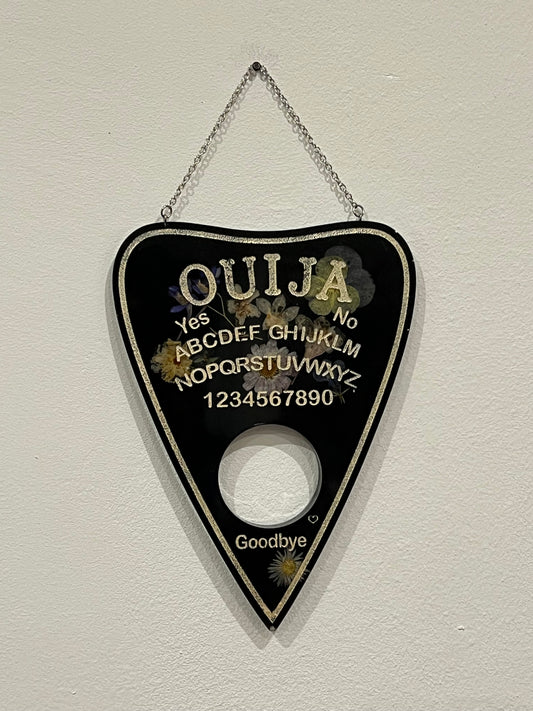 Große Quija Planchette Wandbild mit Blumen
