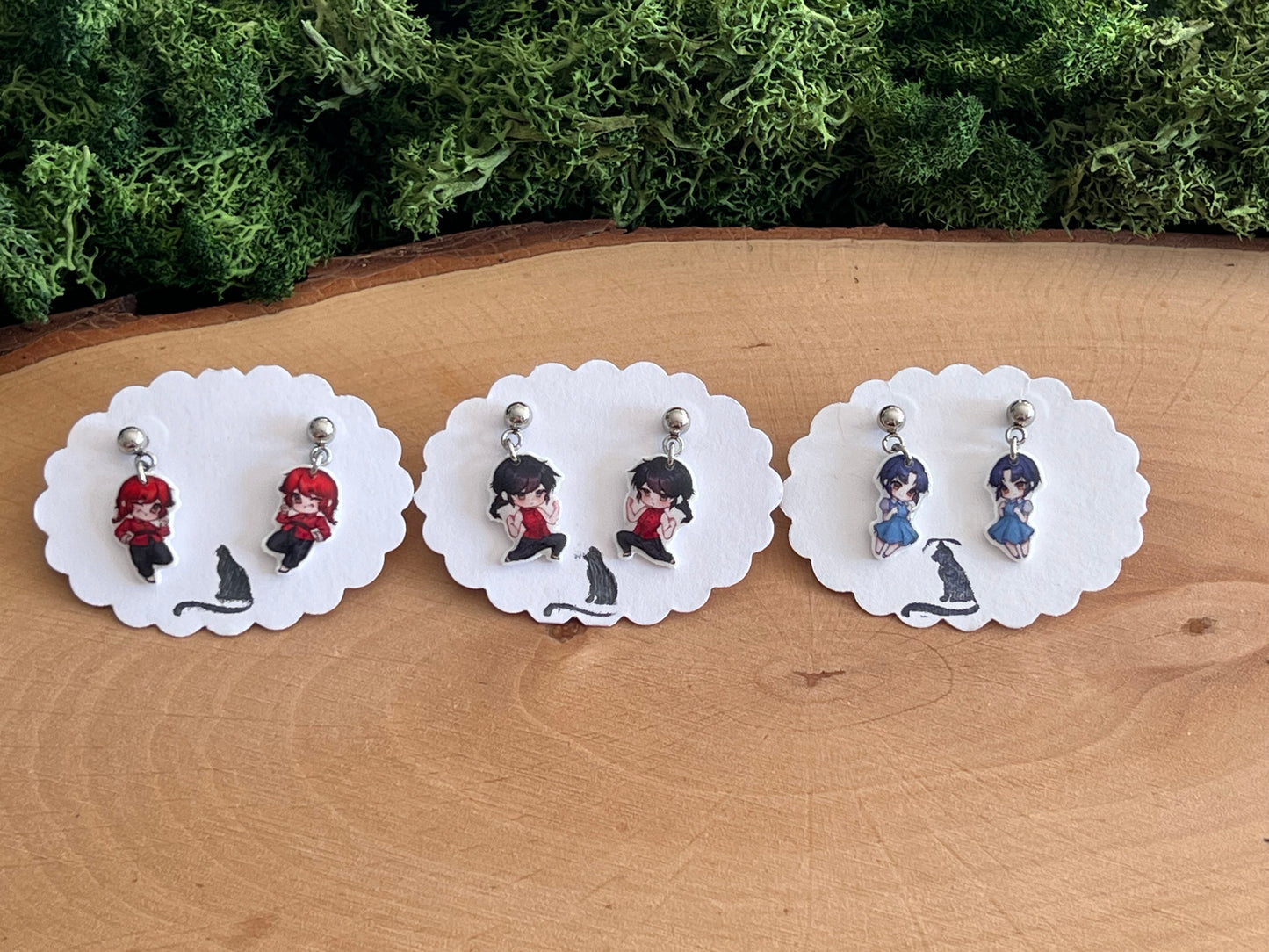 Ranma 1/2 Charakter Ohrstecker hängend