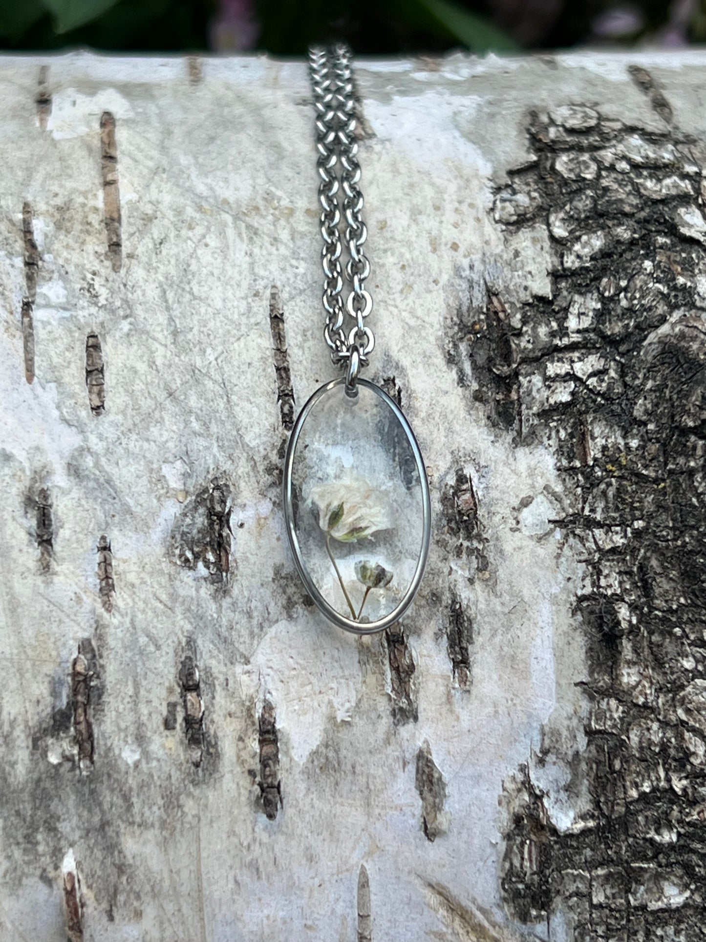 Schleierkraut Halskette Silber
