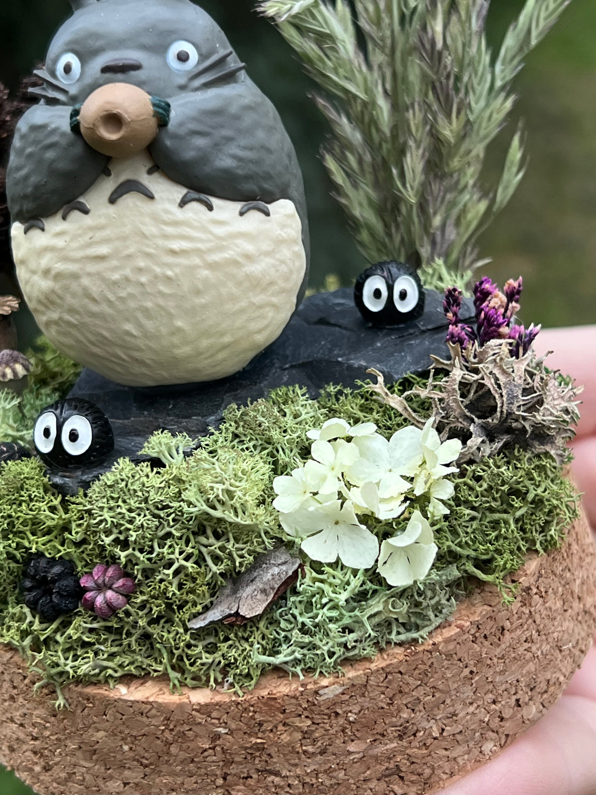 Totoro Miniaturwelt mit Rußmännchen