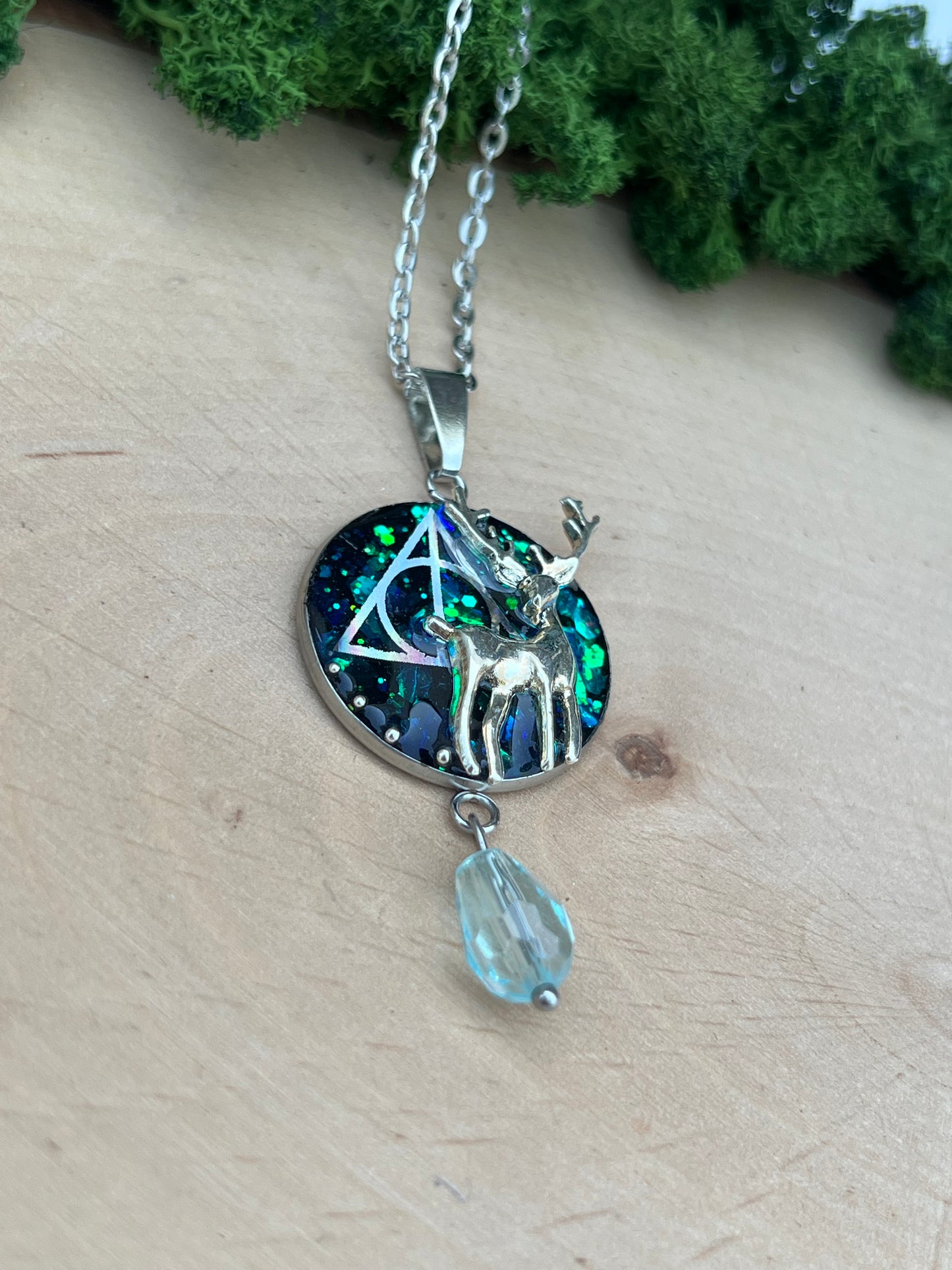 Harry Potter Halskette mit Hirsch Patronus Silber