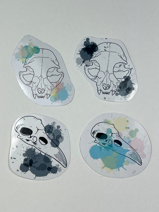Schädel Watercolor Sticker