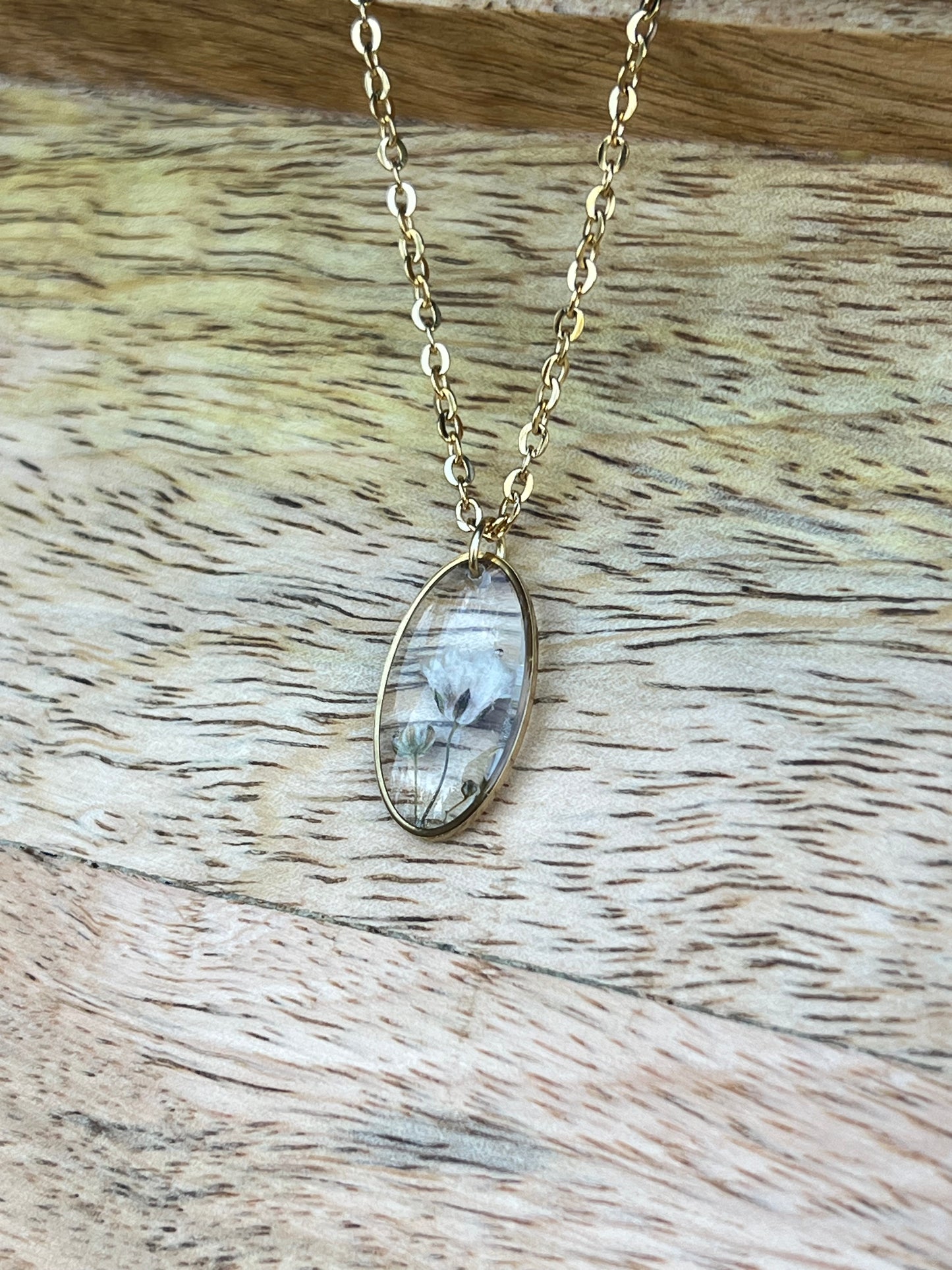 Schleierkraut Halskette Gold