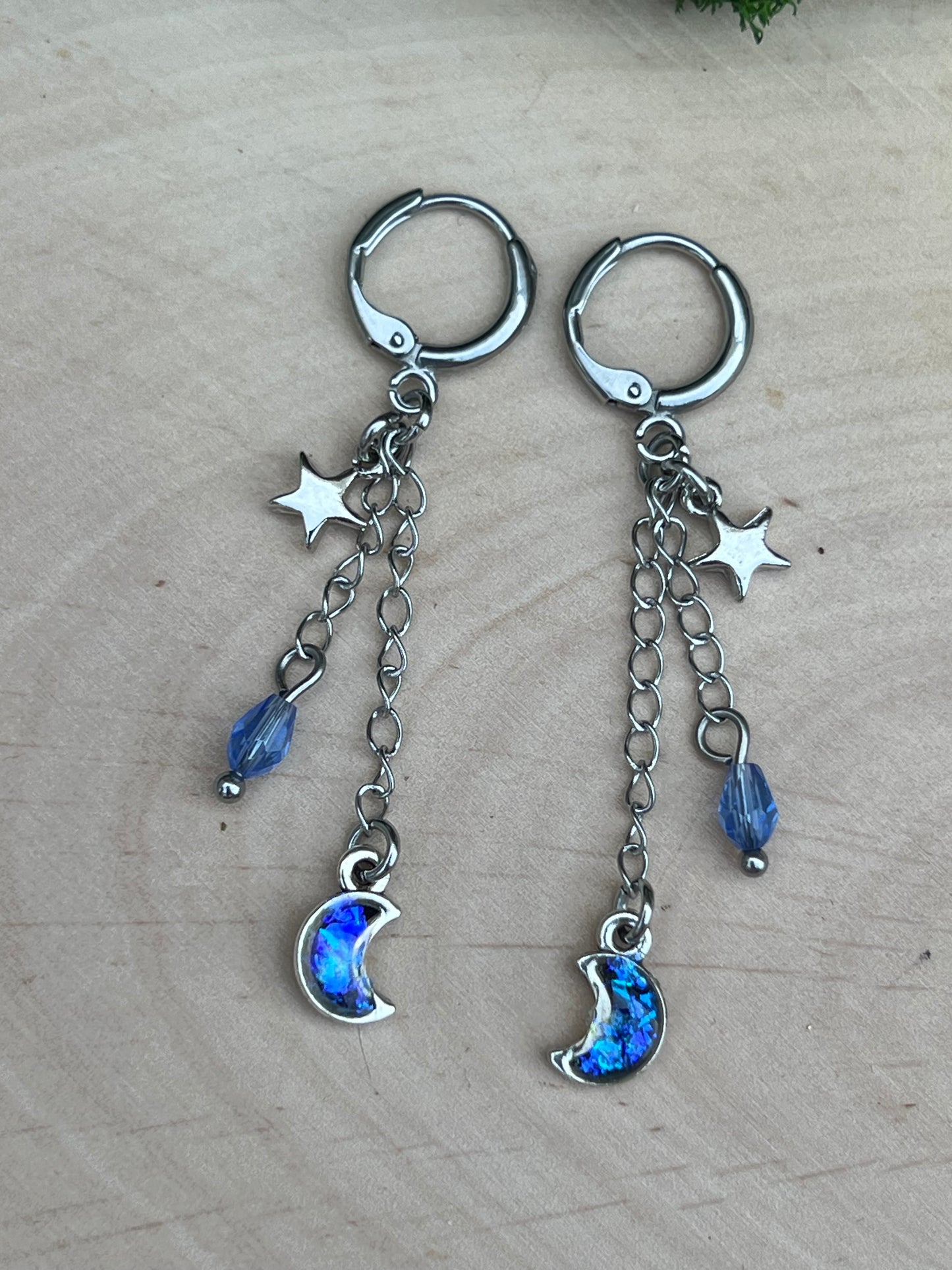 Mond Ohrringe Silber