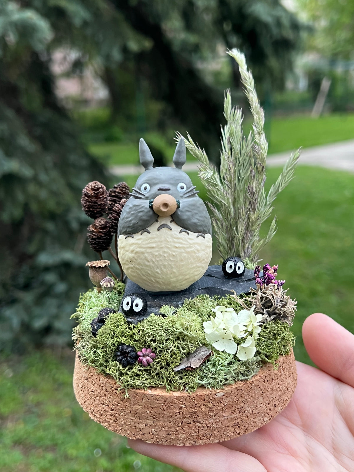 Totoro Miniaturwelt mit Rußmännchen