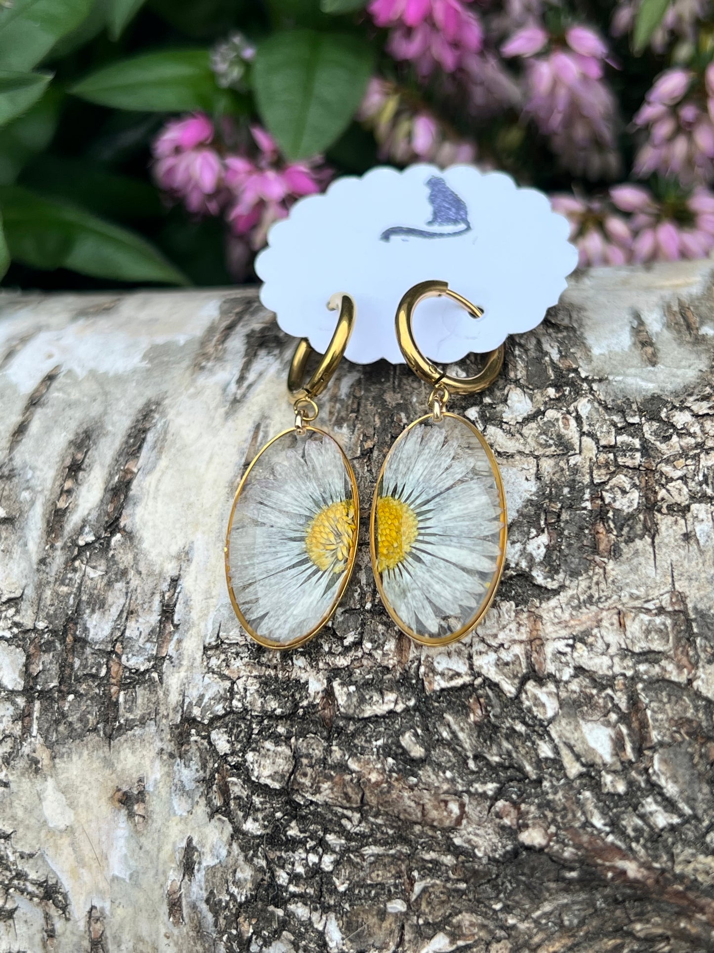 Gänseblümchen Ohrringe Gold
