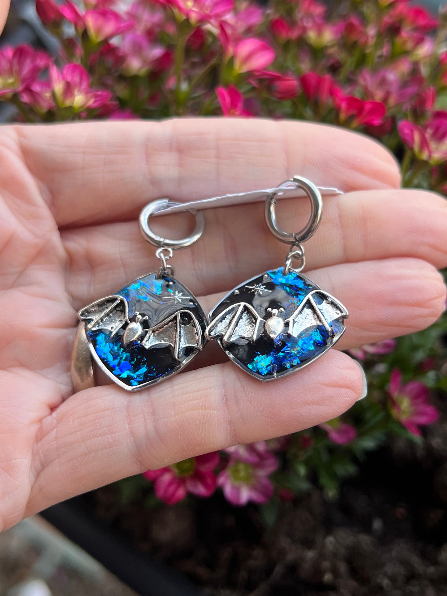 Fledermaus Ohrringe Silber