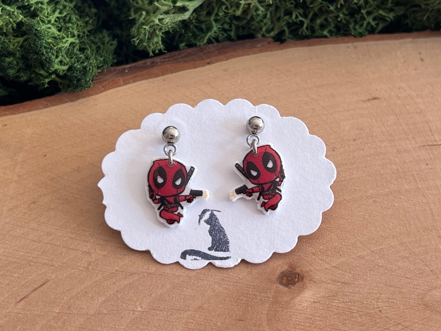 Dead Pool Charakter Ohrstecker hängend