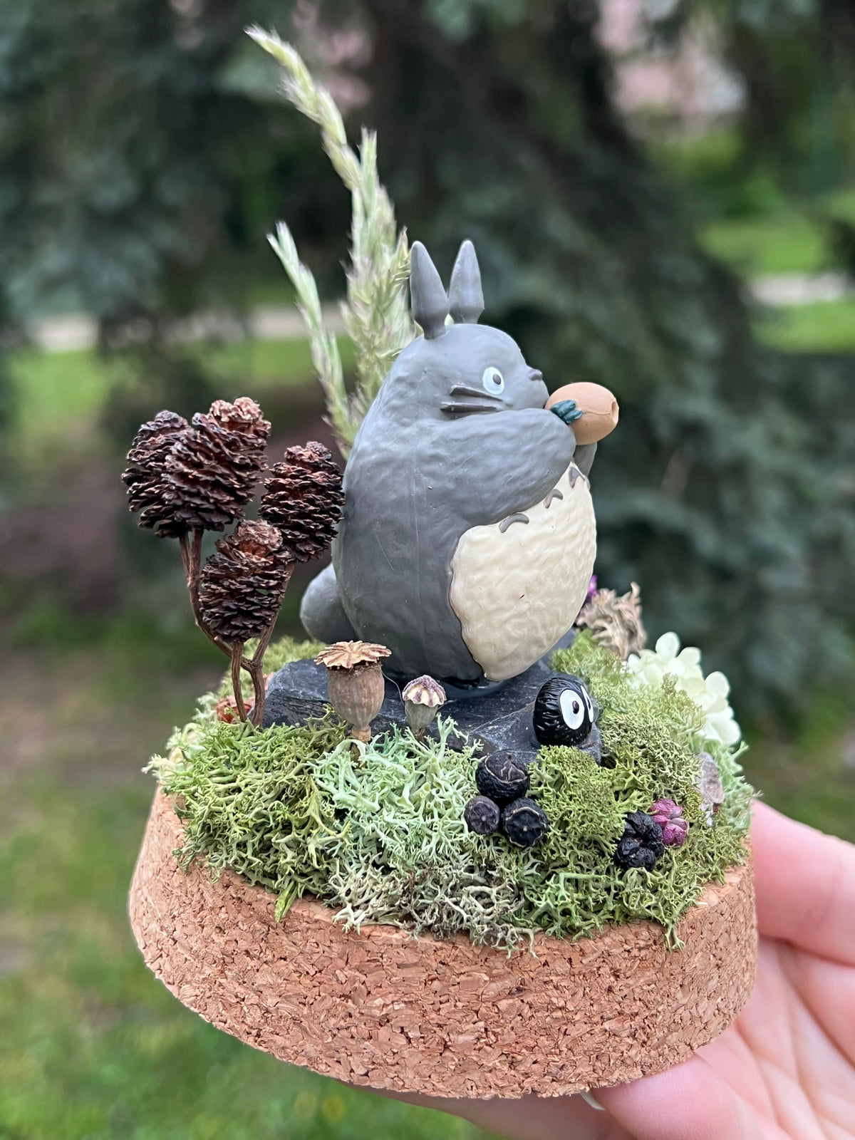 Totoro Miniaturwelt mit Rußmännchen