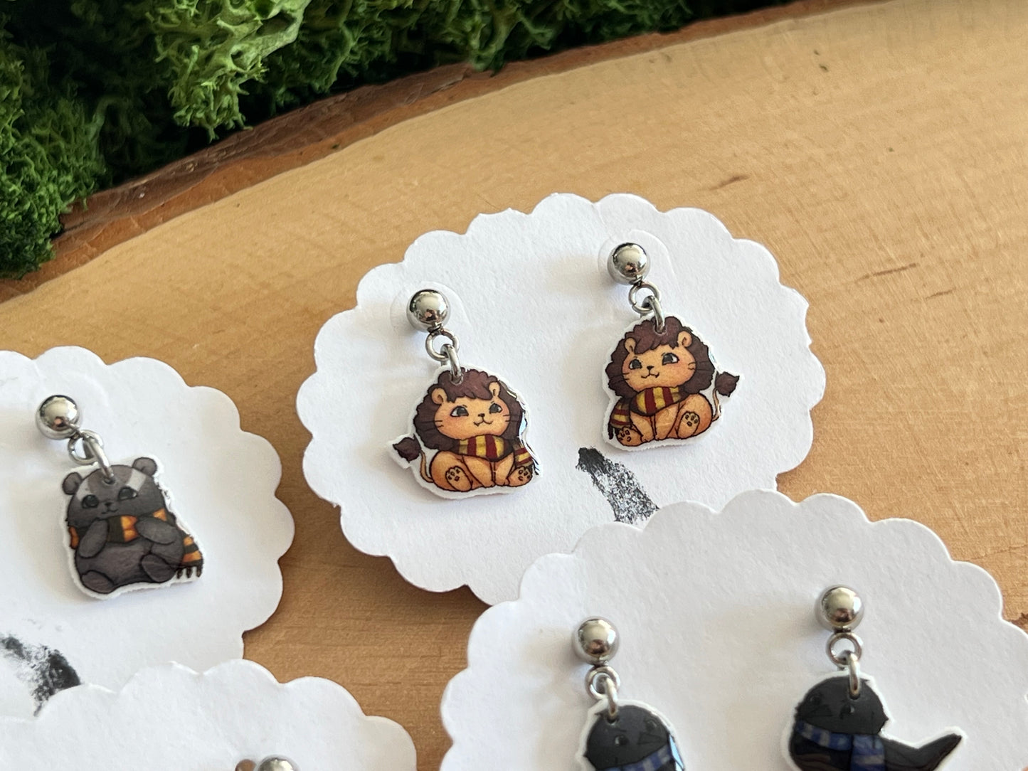 Harry Potter/Hogwarts Tier Ohrstecker hängend