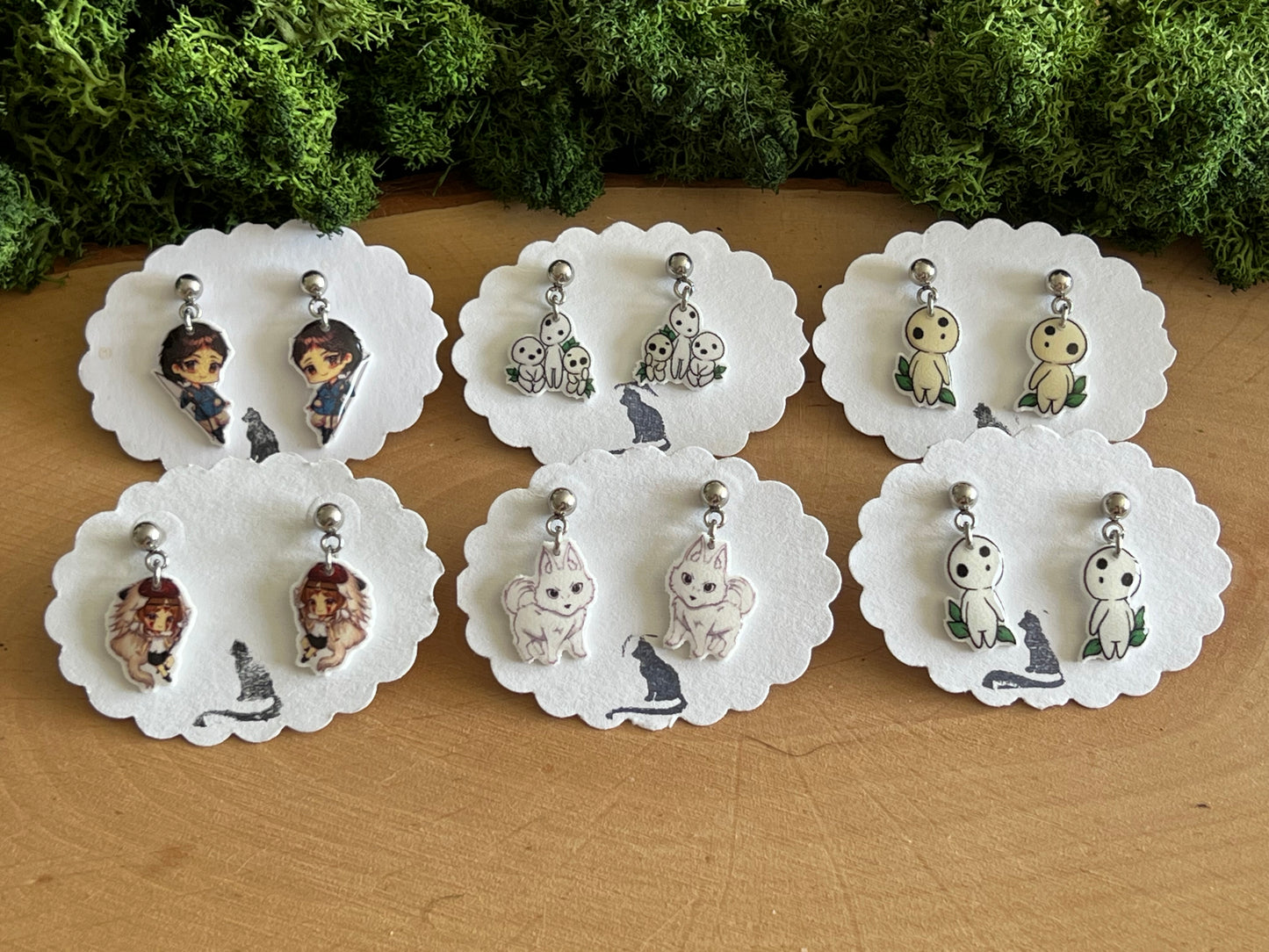 Prinzessin Mononoke Charakter Ohrstecker hängend