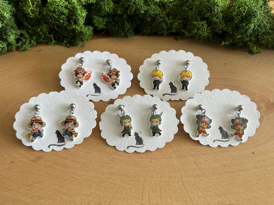 One Piece Charakter Ohrstecker hängend