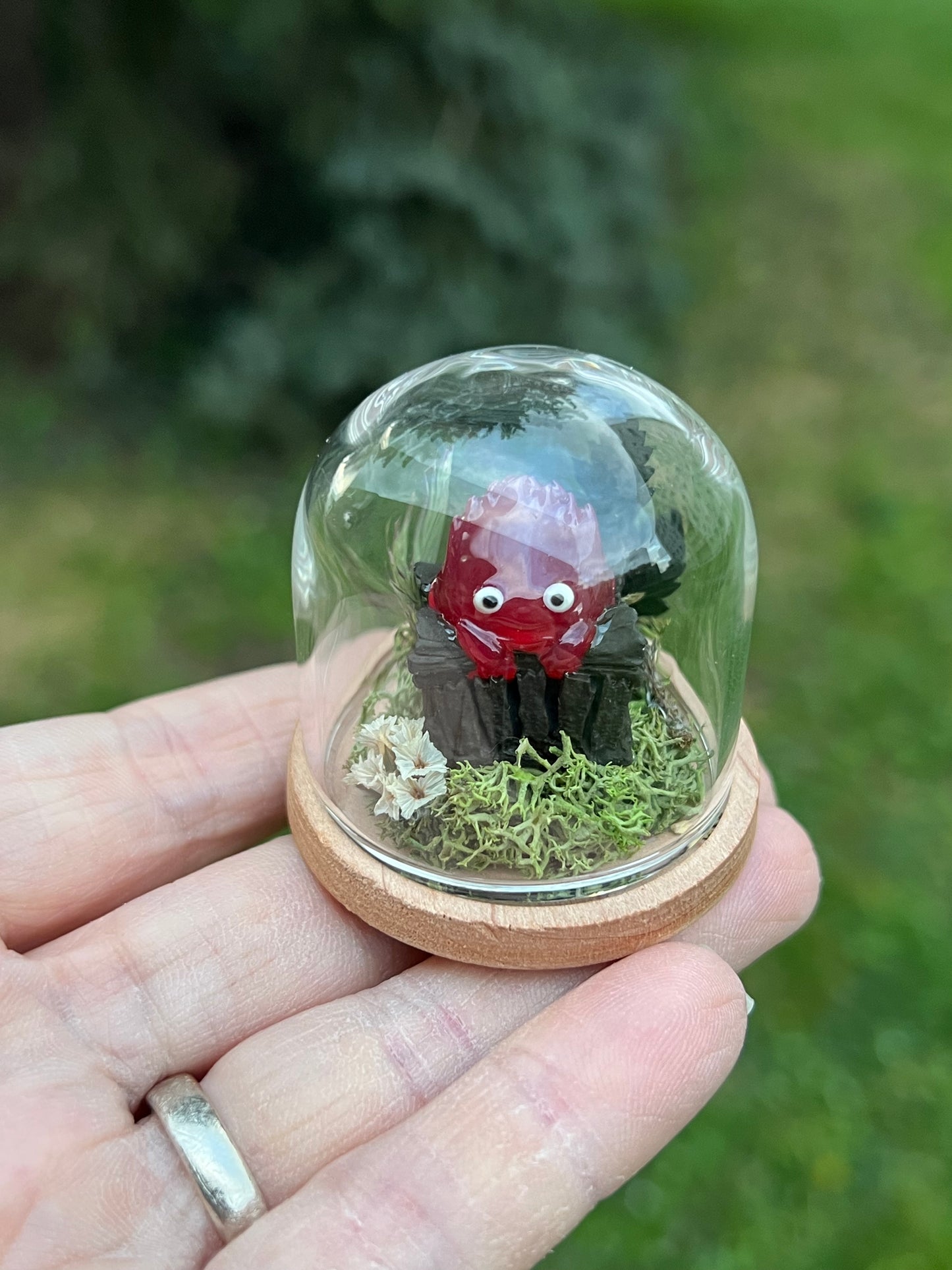 MiniMiniGlas mit Calcifer Figur