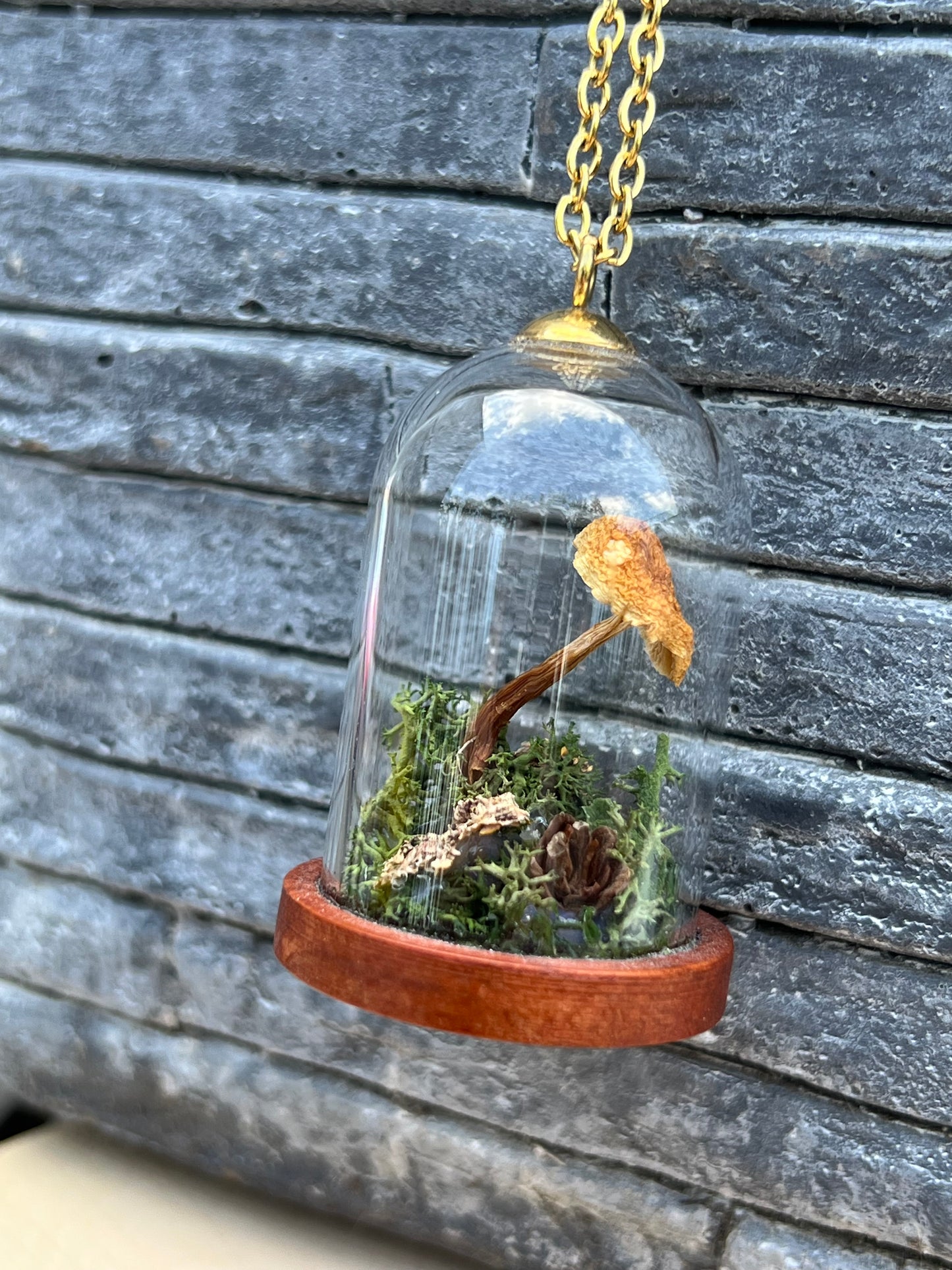 Miniatur Pilzwelt Halskette
