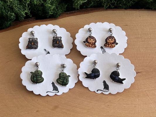Harry Potter/Hogwarts Tier Ohrstecker hängend