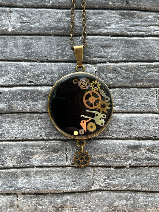 Steampunk Halskette Bronze