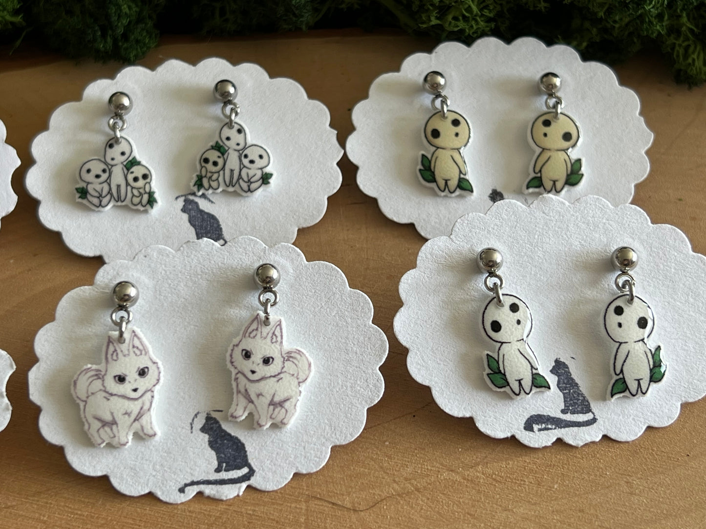 Prinzessin Mononoke Charakter Ohrstecker hängend