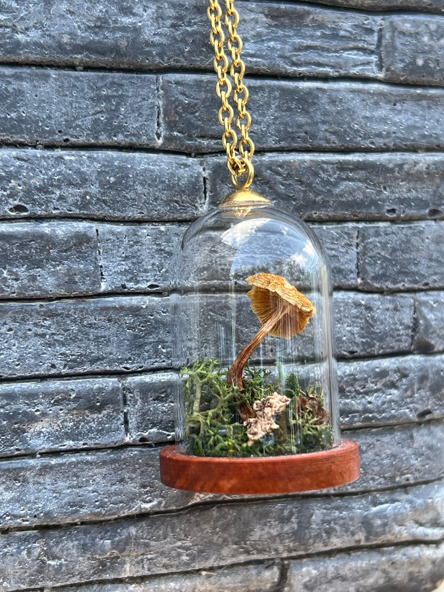 Miniatur Pilzwelt Halskette