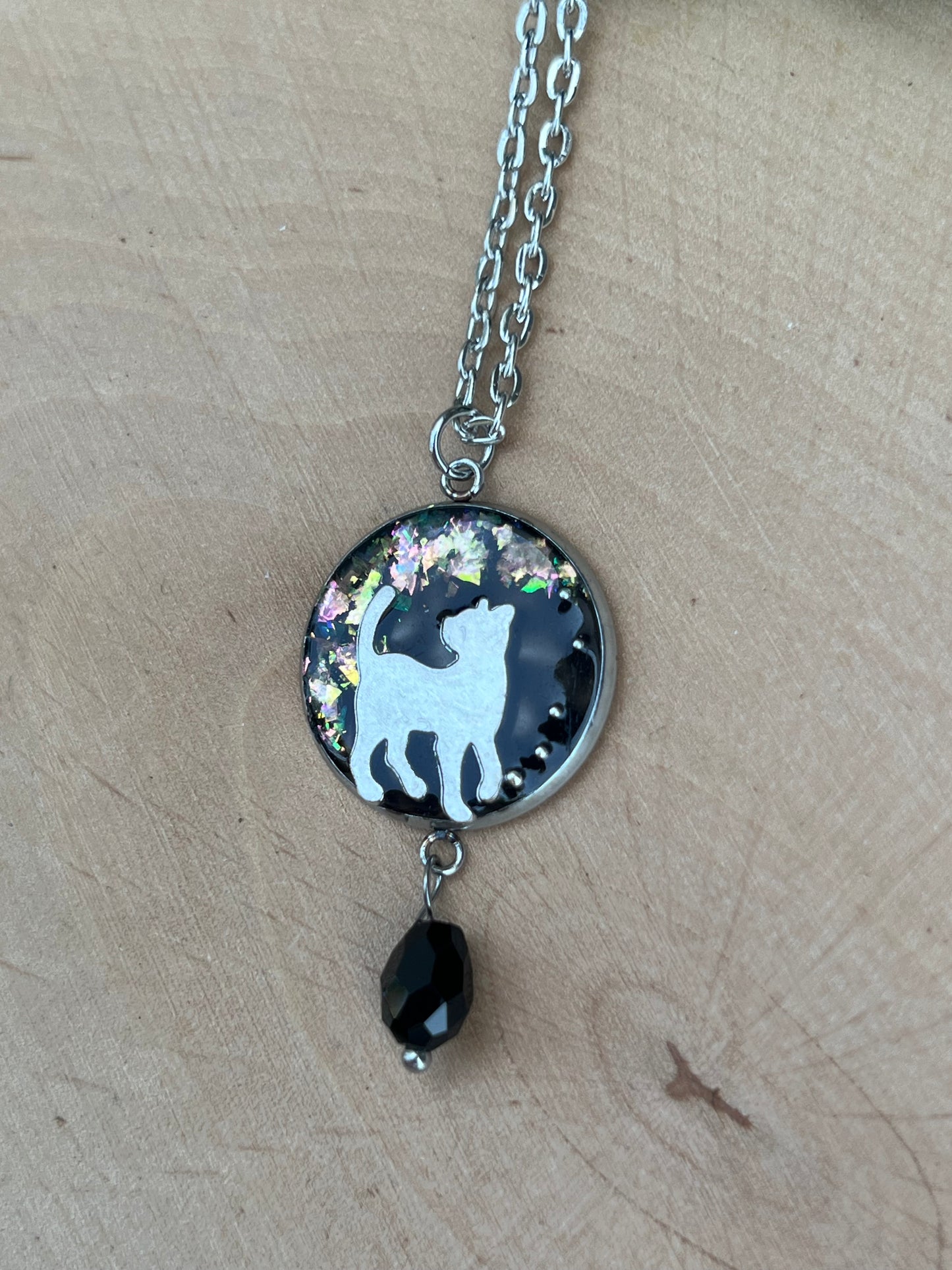 Katzen Halskette Silber