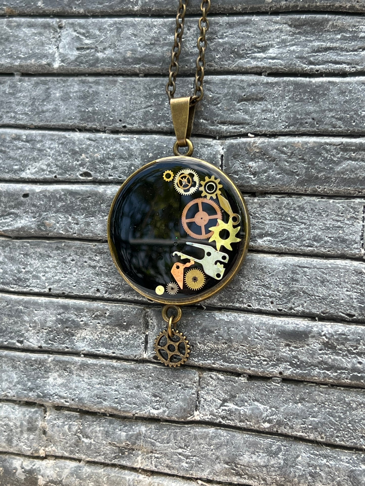 Steampunk Halskette Bronze