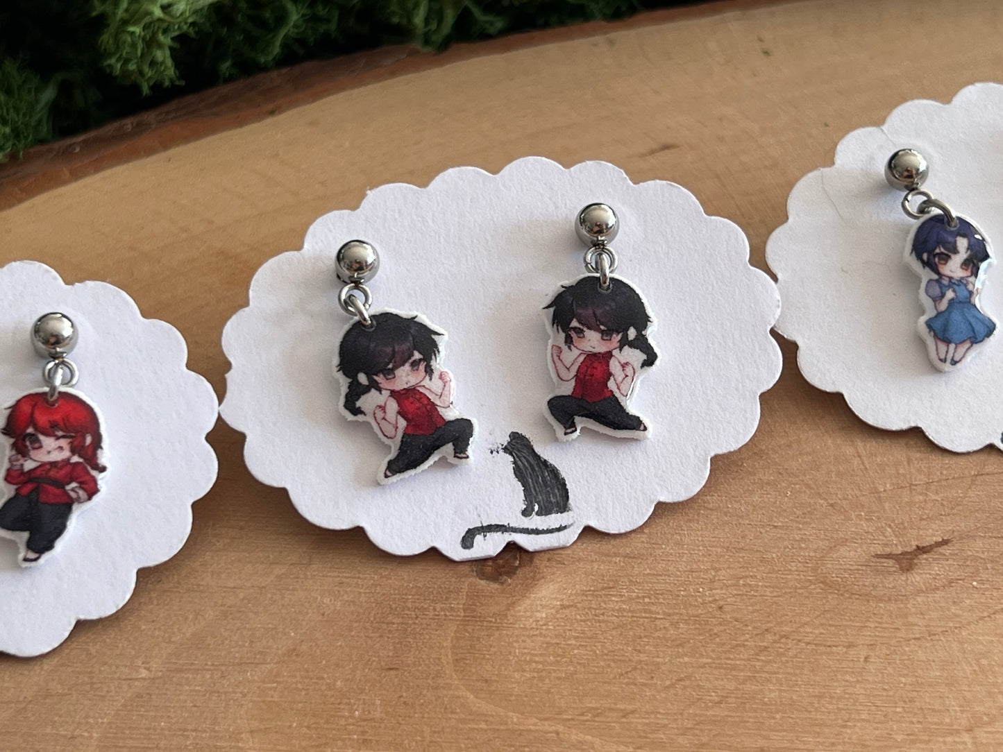 Ranma 1/2 Charakter Ohrstecker hängend