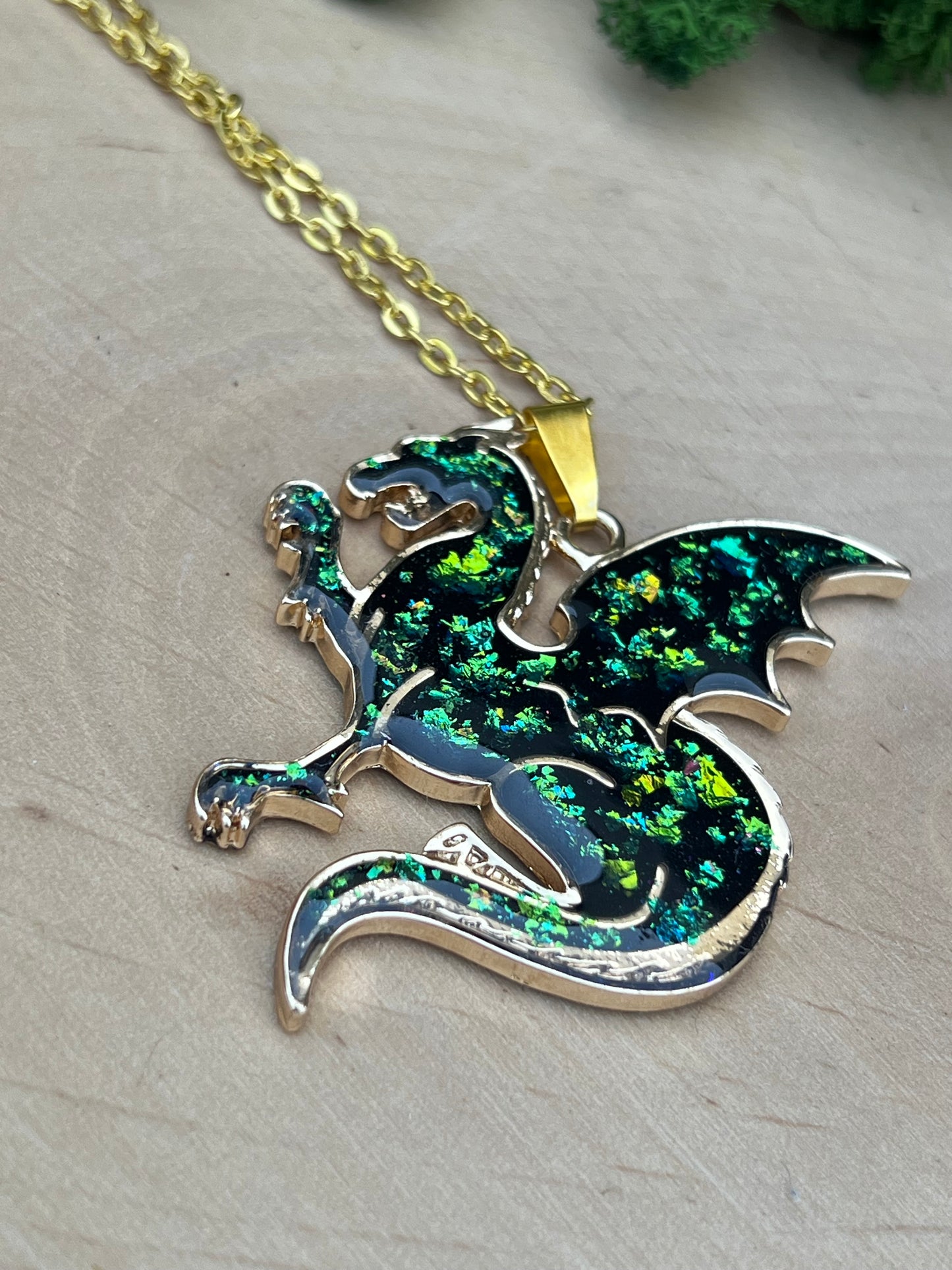 Drachen Halskette Gold