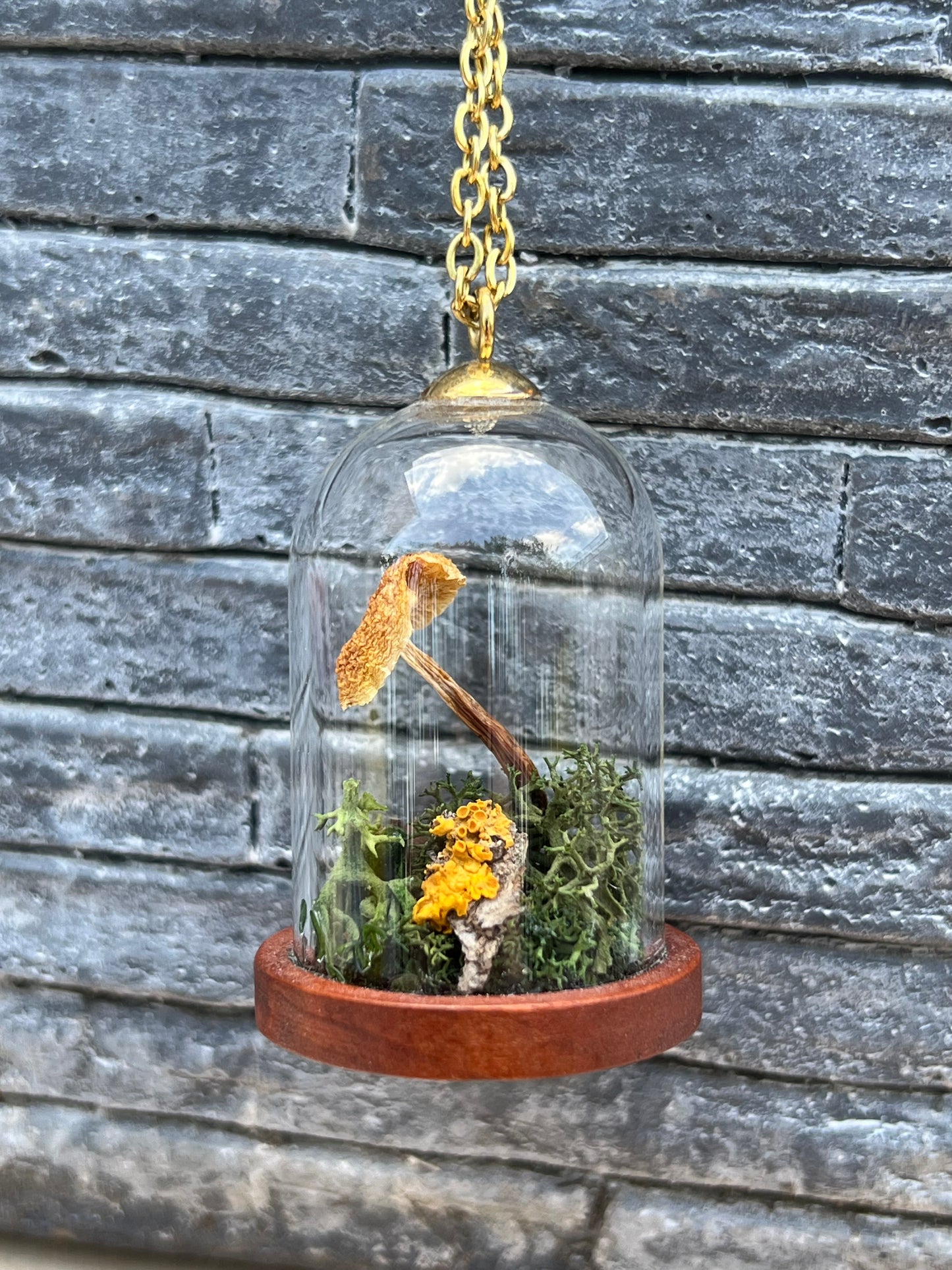Miniatur Pilzwelt Halskette