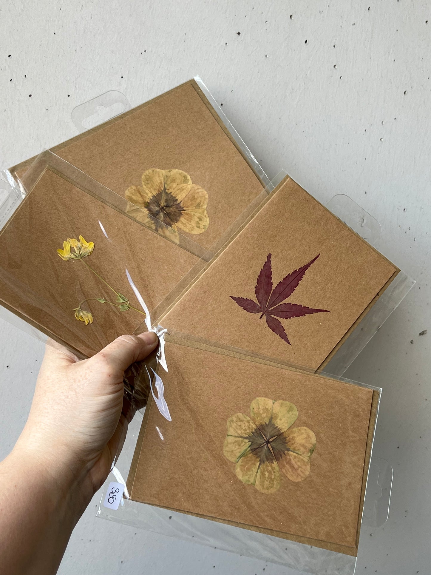 Grußkarten mit Blüten & Blatt