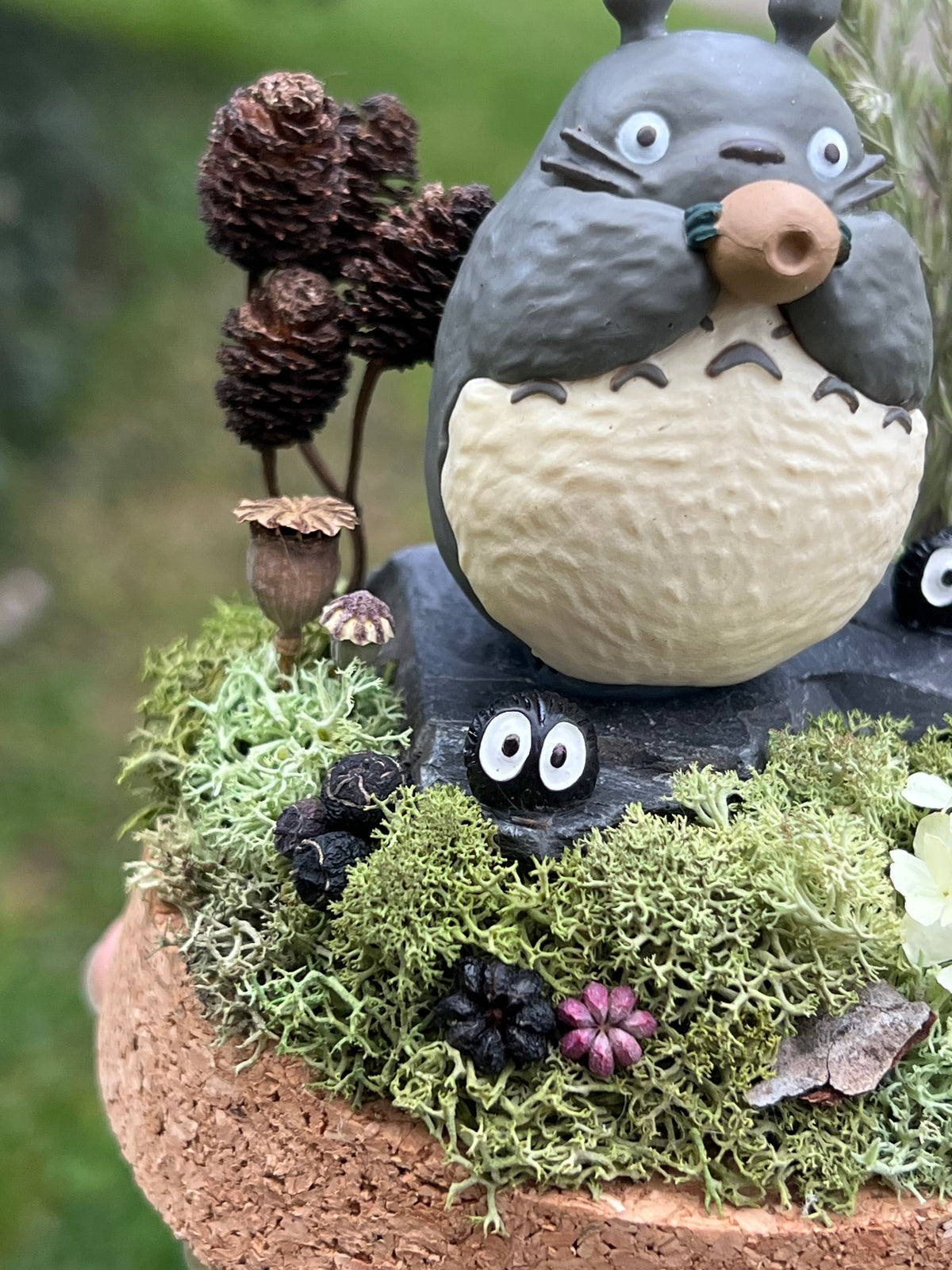 Totoro Miniaturwelt mit Rußmännchen