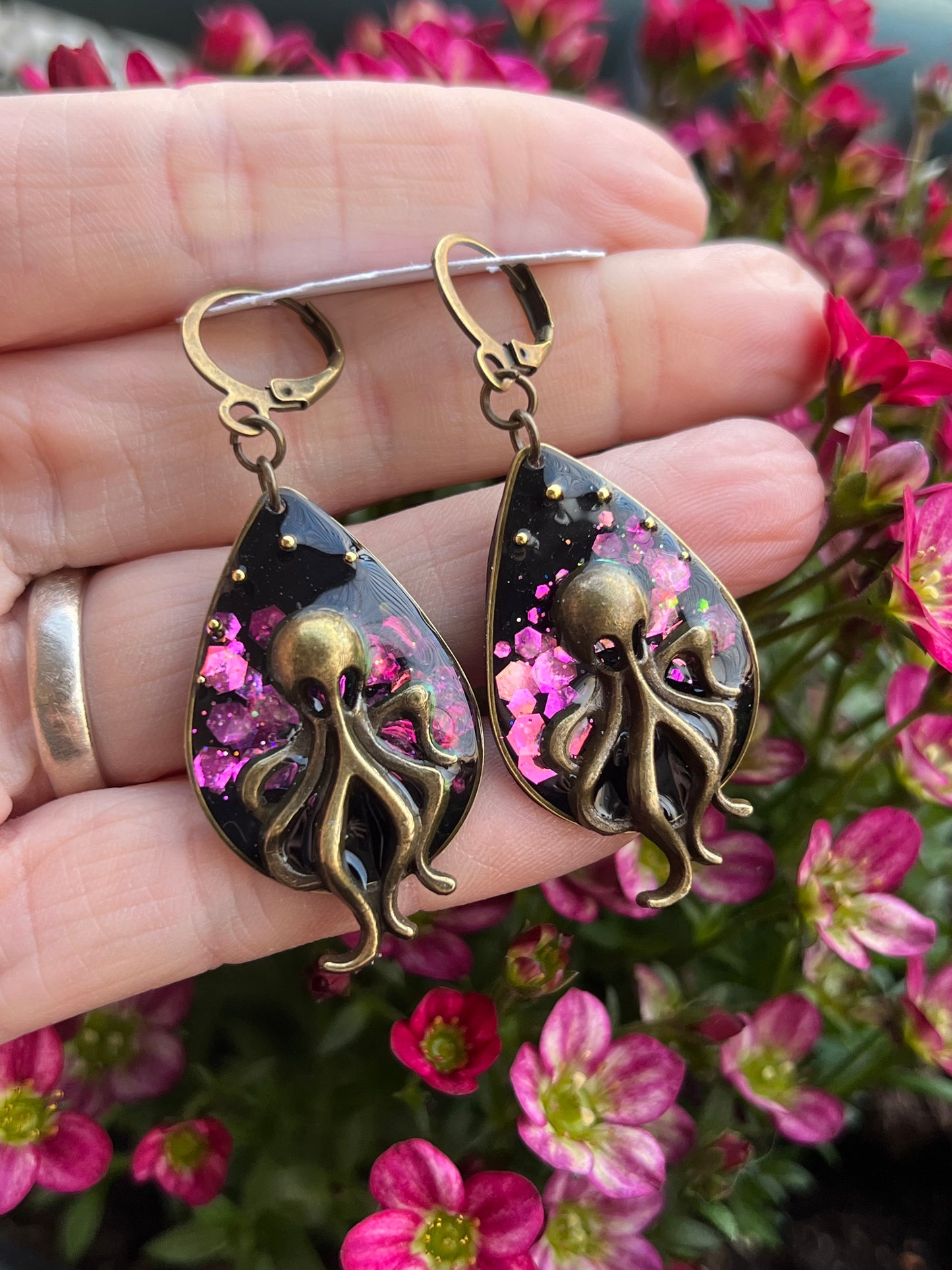 Oktopus Ohrringe Bronze