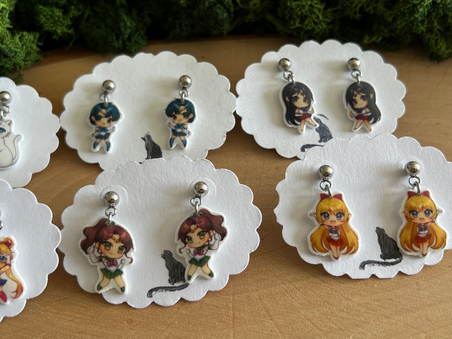 Sailor Moon Charakter Ohrstecker hängend