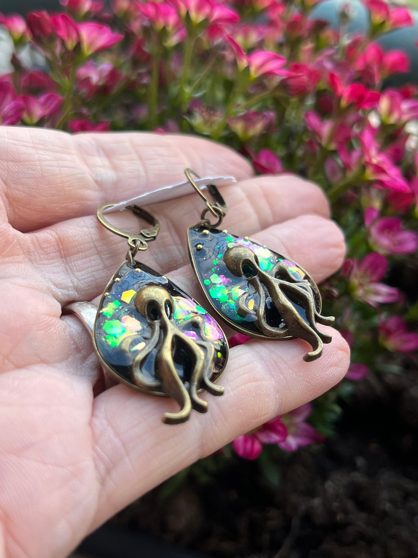 Oktopus Ohrringe Bronze