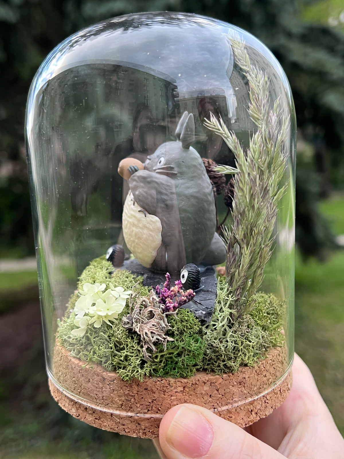 Totoro Miniaturwelt mit Rußmännchen