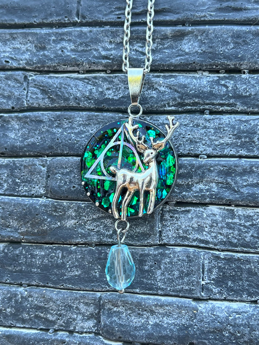 Harry Potter Halskette mit Hirsch Patronus Silber