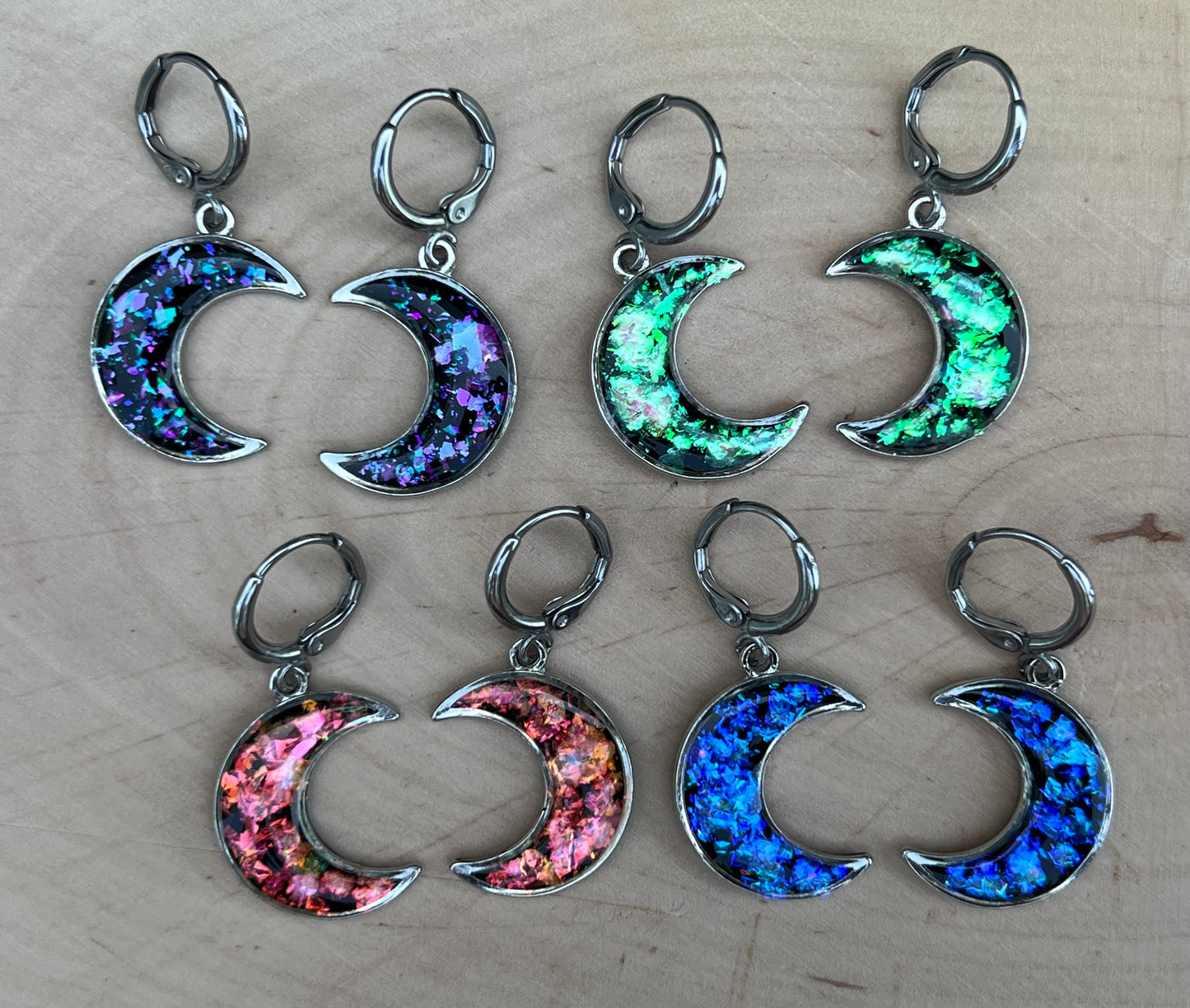 Mond Ohrringe Silber