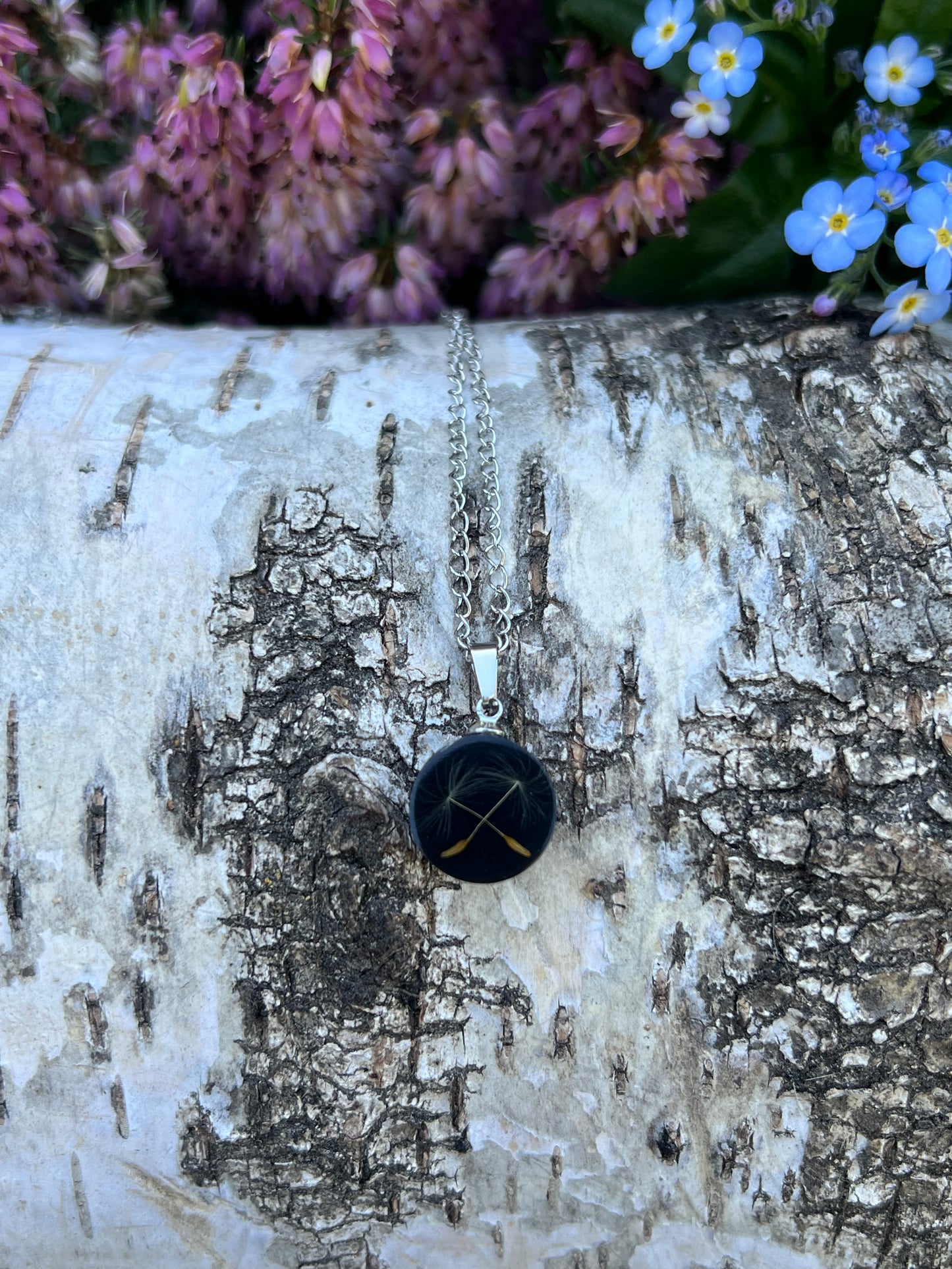 Pusteblumen Halskette Silber klein