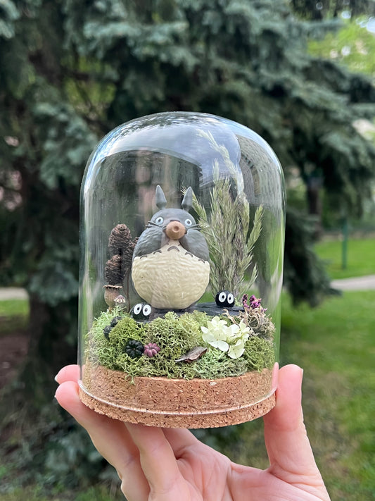 Totoro Miniaturwelt mit Rußmännchen