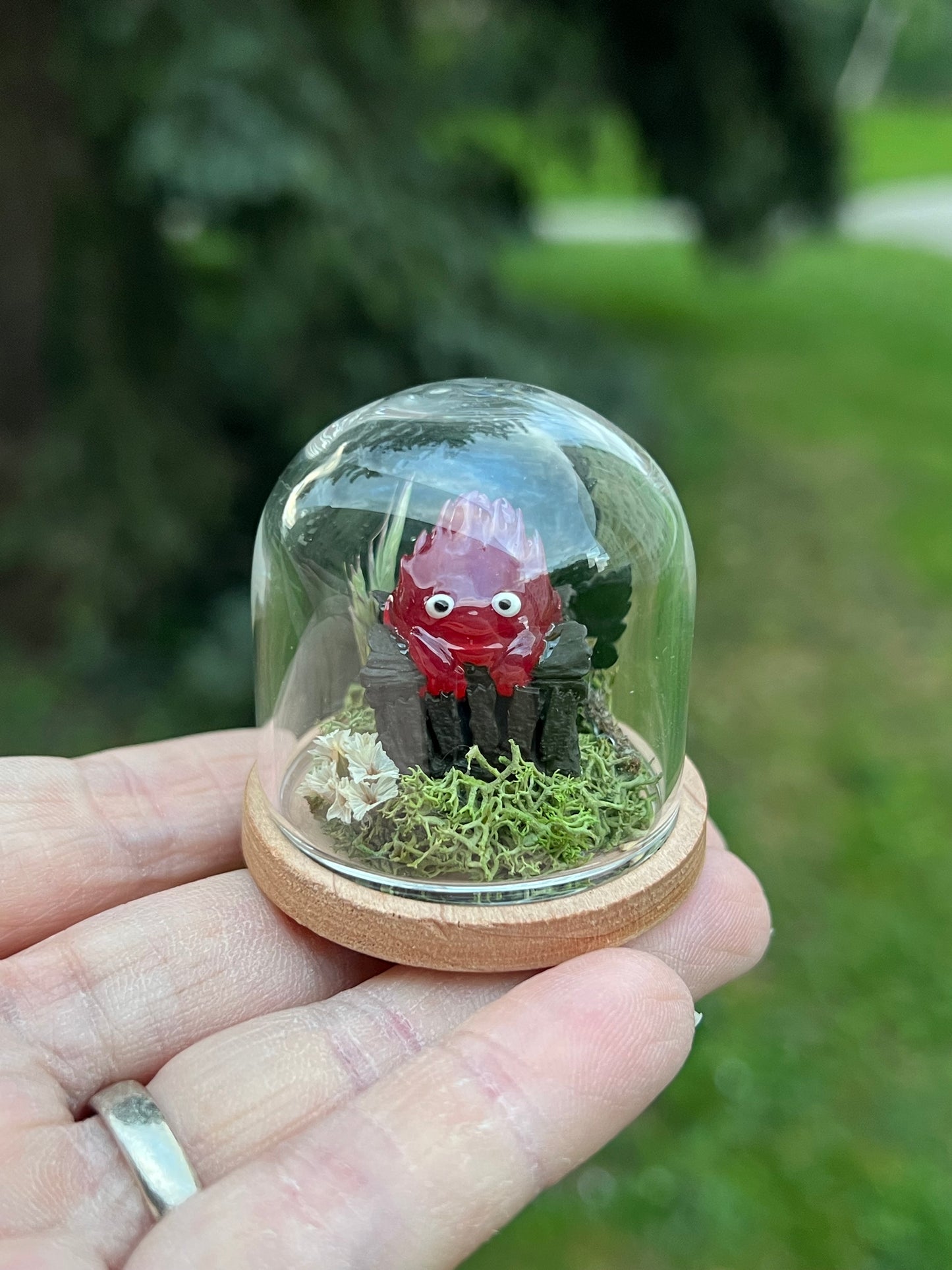 MiniMiniGlas mit Calcifer Figur